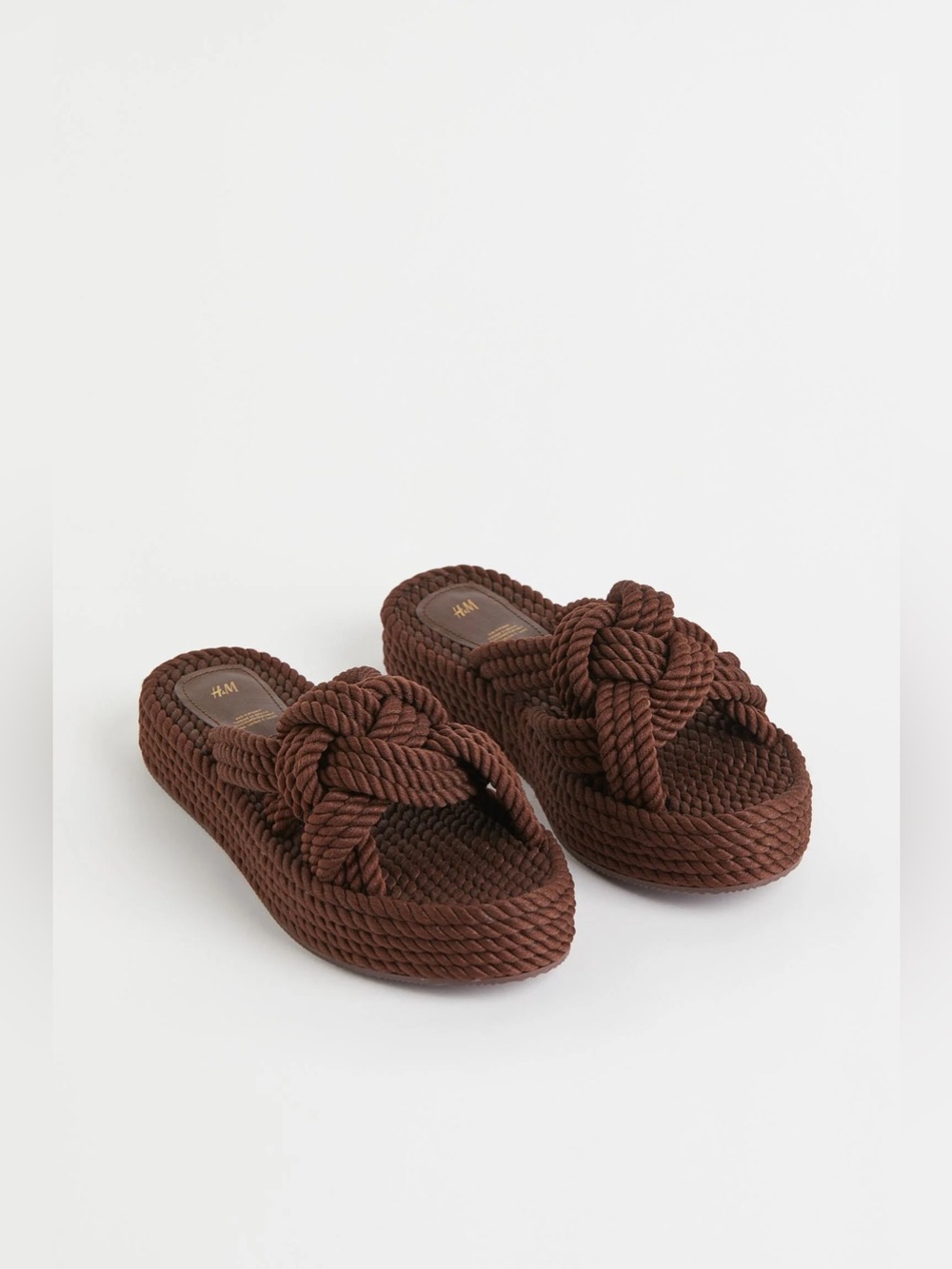 H&M Brown rope sandals size 38/7.5 US